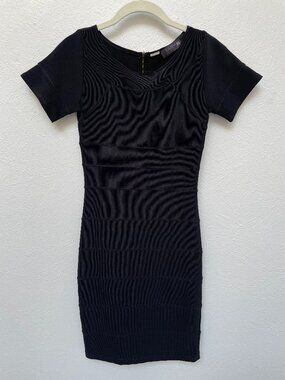 Like New Savida Black Short Sleeve Bandage Bodycon Dress US 6